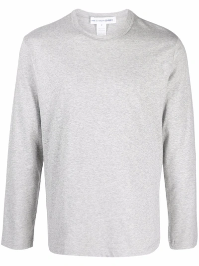 Shop Comme Des Garçons Shirt Small Back Logo T-shirt In Grey