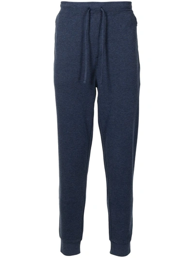 Shop Polo Ralph Lauren Double Knit Cotton Track Pants In Blau