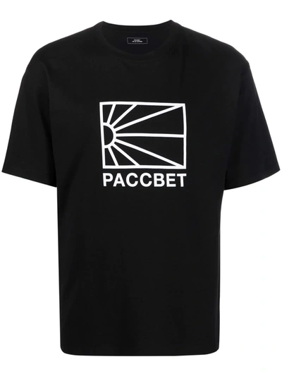 Shop Paccbet Logo-print Cotton T-shirt In Schwarz