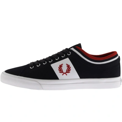 Shop Fred Perry Underspin Tipped Cuff Trainers Navy
