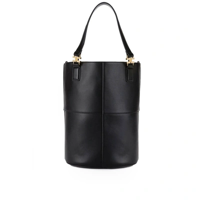 Shop Elisabetta Franchi Black Bucket Bag In Nero
