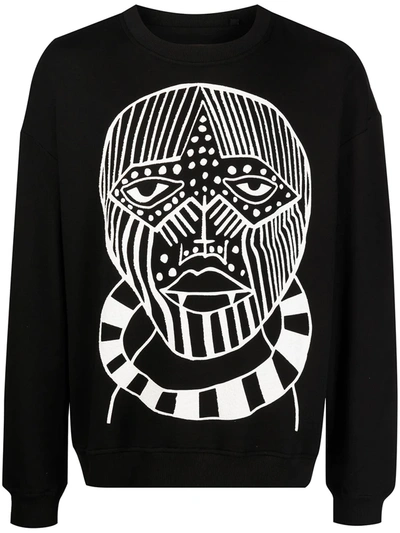 Shop Haculla Face Print Sweatshirt In Schwarz