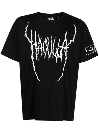 Shop Haculla Demon Print T-shirt In Schwarz