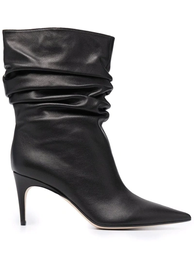 Shop Sergio Rossi Cindy Ruched Ankle Boots In Schwarz