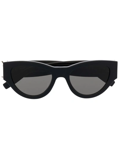 Shop Saint Laurent Cat-eye Tinted Sunglasses In Black