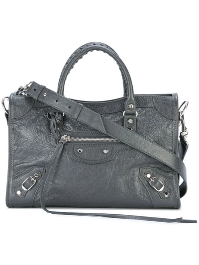 Shop Balenciaga Satchel & Cross Body In Dark Grey