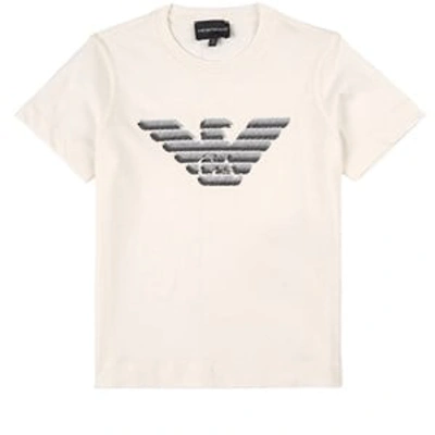 Shop Emporio Armani White Logo T-shirt