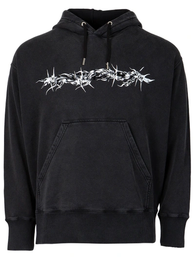 Shop Givenchy C&s Barbed Wire Hoodie Black