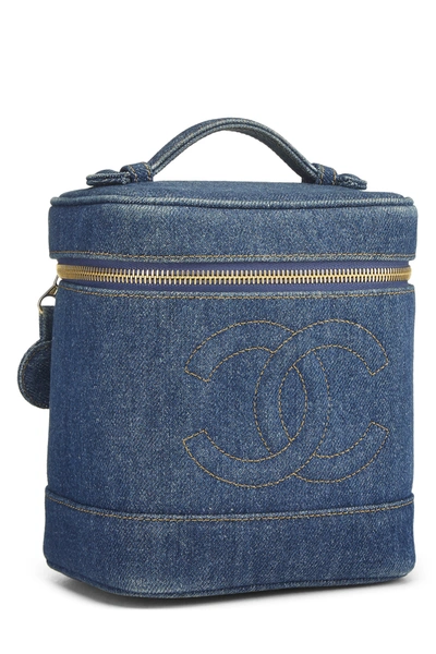 Pre-owned Chanel Blue Denim Vanity 