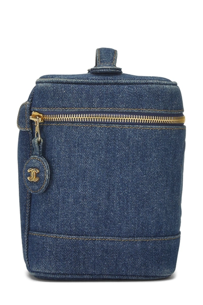 Pre-owned Chanel Blue Denim Vanity 
