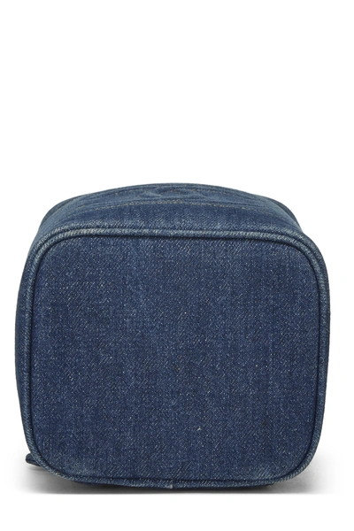 Pre-owned Chanel Blue Denim Vanity 