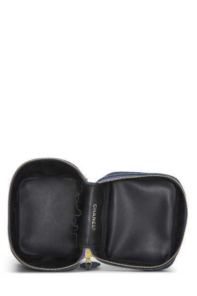 Pre-owned Chanel Blue Denim Vanity 