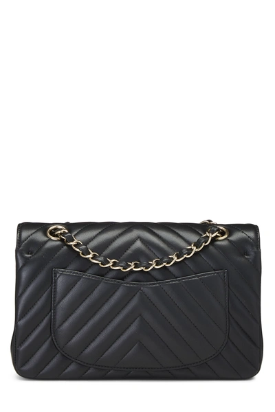 Chanel Pre-owned 2021-2023 Small Double Flap Chevron Shoulder Bag - Black