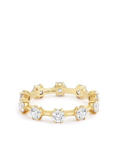 Shop Jade Trau 18kt Yellow Gold Kismet Diamond Medium Ring