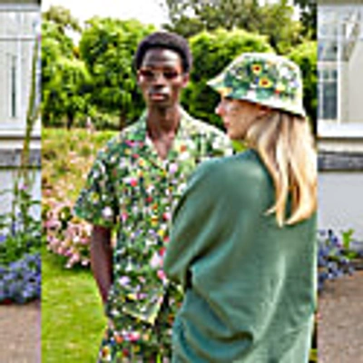 Quillattire Unisex Green Meadow Bucket Hat In Bucket