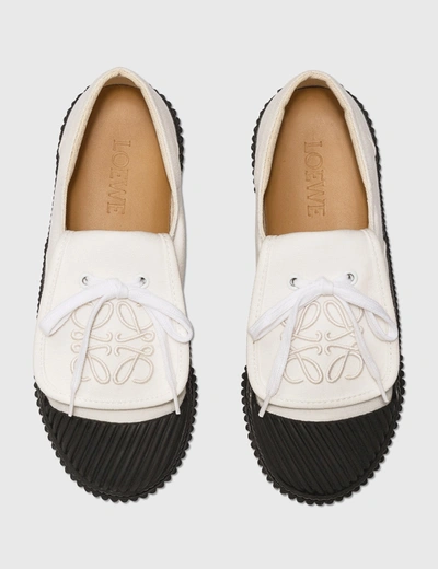 Shop Loewe Anagram Flap Sneaker In White