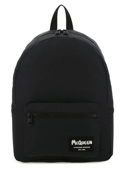 Shop Alexander Mcqueen Black Nylon Metropolitan Backpack  Black  Uomo Tu