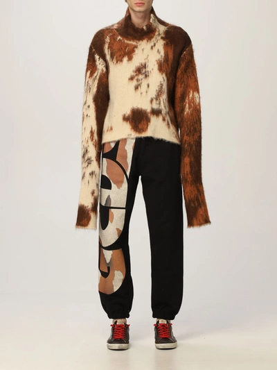Shop Gcds Sweater  Sweater In Cow Mohair Blend In Brown