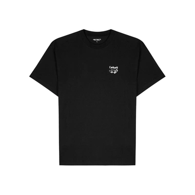 Shop Carhartt Screensaver Black Cotton T-shirt In Black And White