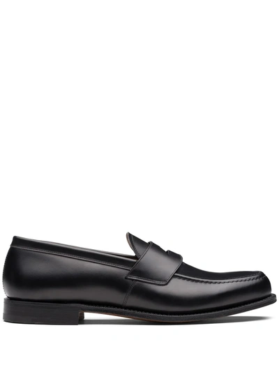Shop Church's Dawley Leather Loafers In 黑色