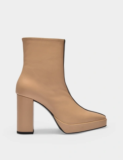 Shop Anny Nord Crossing The Line Ankle Boots In Beige