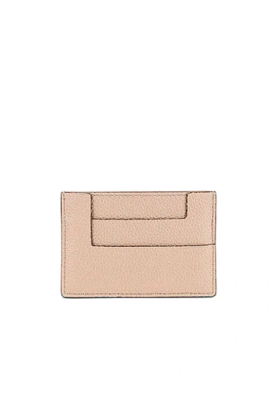 Shop Tom Ford Classic Tf Card Holder In Silk Taupe
