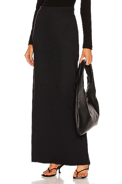 Shop Rosetta Getty Tapered Maxi Skirt In Black