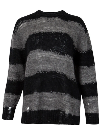 Shop Acne Studios Block Stripe Sweater Black And Grey