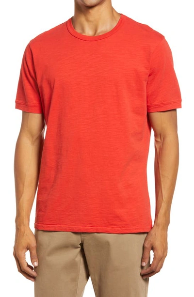 Shop Alex Mill Solid Slub T-shirt In Berry Red