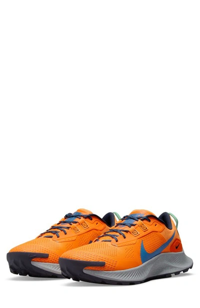 Nike Pegasus Trail 3 Mesh And Rubber Running Sneakers In Total  Orange/signal Blue | ModeSens