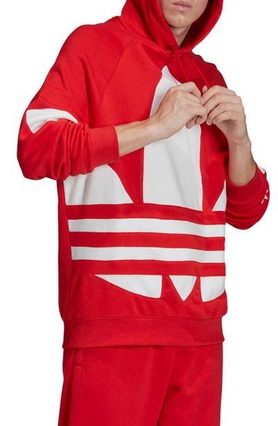 Shop Adidas Originals Big Logo Hoodie In Red