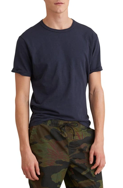 Shop Alex Mill Solid Slub T-shirt In Navy