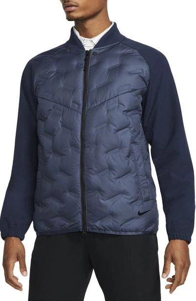 Nike Therma-fit Adv Repel Men's Full-zip Golf Jacket In Obsidian/ Thunder  Blue/ Black | ModeSens