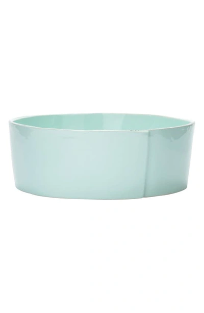Shop Vietri Lastra Serving Bowl In Aqua - Large