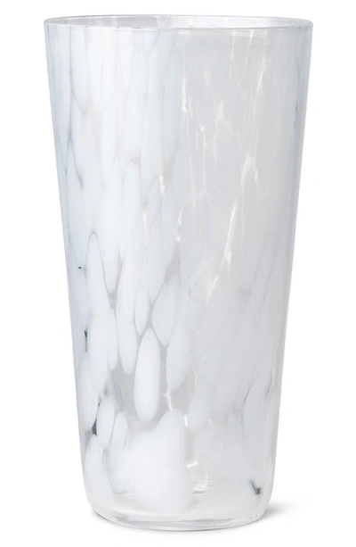 Shop Ferm Living Casca Vase In Milk