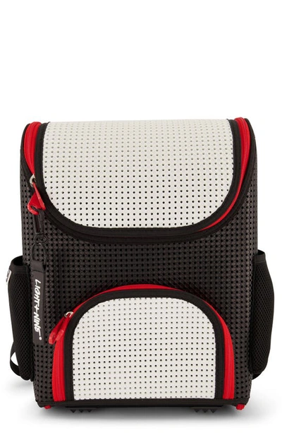 Shop Light Plus Nine Kids' Light+nine Perforated Backpack In Red/black