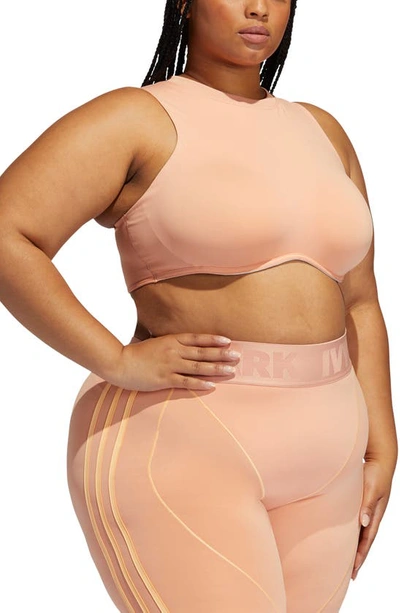 Shop Adidas X Ivy Park Sleeveless Crop Top In Ambient Blush