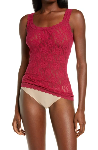 Shop Hanky Panky Signature Lace Camisole In Cranberry