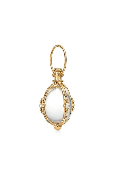 Shop Temple St Clair 18k Diamond Classic Amulet Pendant In Yellow Gold
