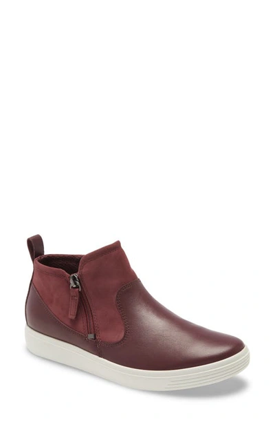 Shop Ecco Soft Classic Bootie In Wine Leather
