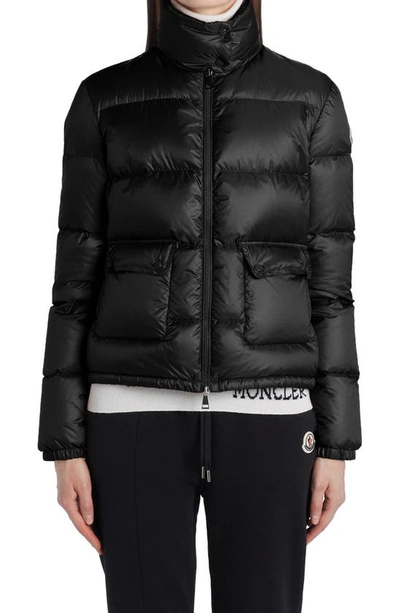 Shop Moncler Lannic Water Resistant Down Puffer Jacket In Black
