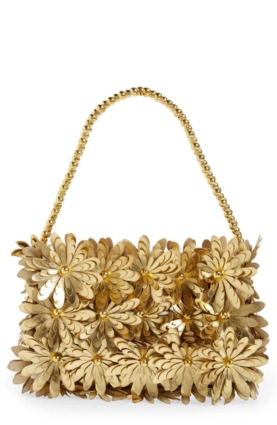 Vanina The Inflorescence Baguette Handbag In Gold