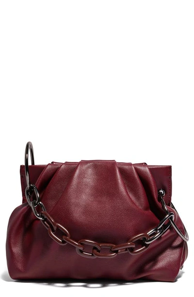 Shop House Of Want Chill Vegan Leather Frame Clutch In Burgundy