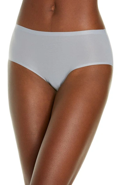 Shop Chantelle Lingerie Soft Stretch Seamless Hipster Panties In Grey Sky
