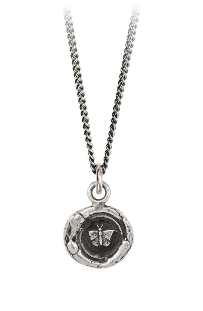 Shop Pyrrha Butterfly Pendant Necklace In Sterling Silver