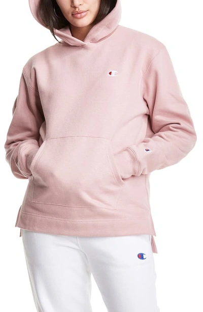 Champion Women's Reverse Weave Cropped Hoodie In Pink Beige | ModeSens