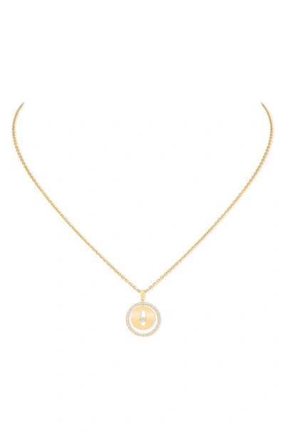 Messika Lucky Move Pavé Diamond Pendant Necklace In Yellow Gold