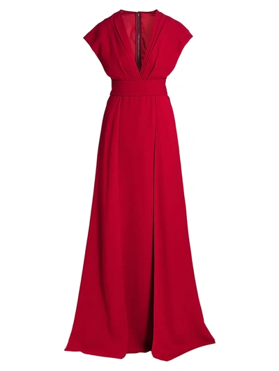 Shop Dolce & Gabbana Collection W Cady Gown In Rosso
