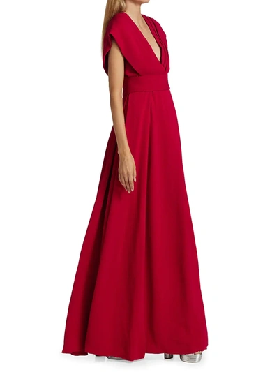 Shop Dolce & Gabbana Collection W Cady Gown In Rosso