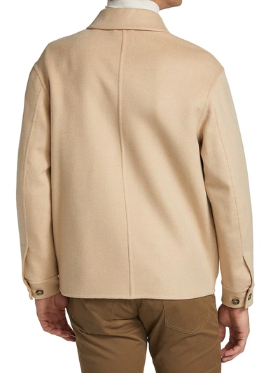 Shop Loro Piana Brent Overshirt Jacket In Camel